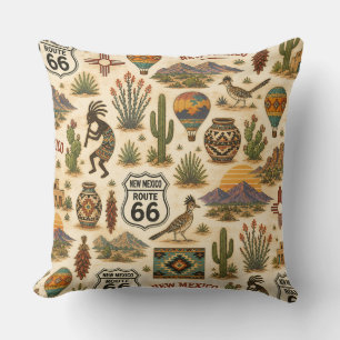 Cojín Decorativo Ruta 66 de Nuevo México Sofá Mesa