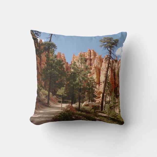 Cojín Decorativo Ruta del Parque Nacional del Cañón Bryce (Anverso)