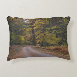 Cojín Decorativo "Ruta forestal en otoño"