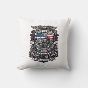 Cojín Decorativo Ruta Patriótica 1776 Jinete Camisa Gráfica del Cic
