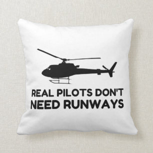 Cojín Decorativo Rutas de PILOTO de Helicóptero