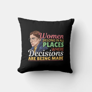 Cojín Decorativo Ruth Bader Ginsburg Abogada Feminista Jueza