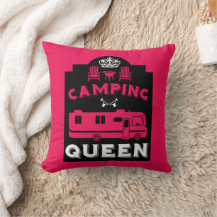 Cojín Decorativo RV Camping Queen USA