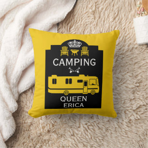 Cojín Decorativo RV Camping Queen USA
