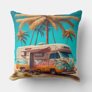 Cojín Decorativo RV Retro y Palmeras