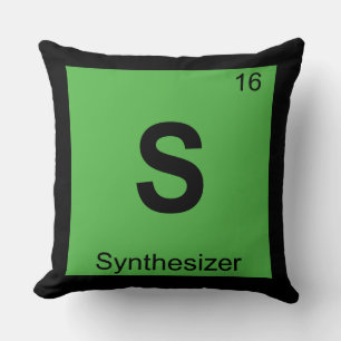 Cojín Decorativo S - Música de Sintetizador Química Tabla Periódica