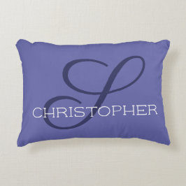 Cojín Decorativo S Nombre personalizado inicial Caligrafía Trendy