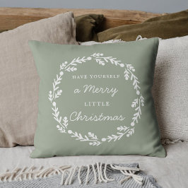 Cojín Decorativo Sabio Rústico Feliz Pequeña Navidad