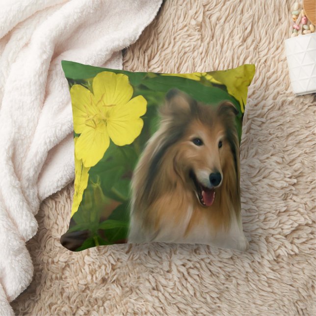 Cojín Decorativo Sable Collie Dog Art (Manta)
