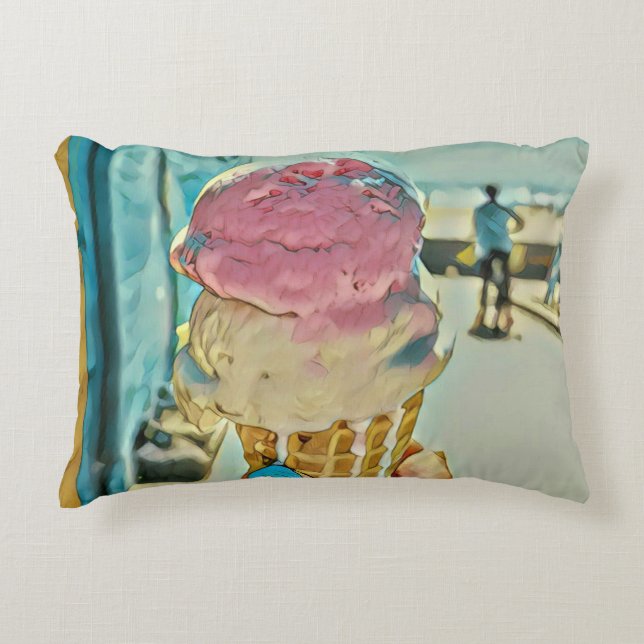 Cojín Decorativo Sabor de helado (Anverso)