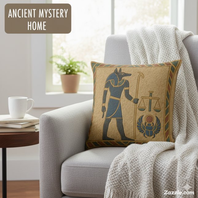 Cojín Decorativo Sacred Anubis Guardian Golden Justice Pillow (Subido por el creador)