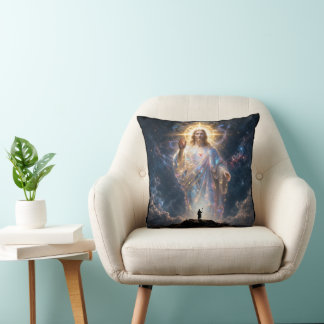 Cojín Decorativo Sacred Heart of Jesus Cosmic Galaxy Square Canvas