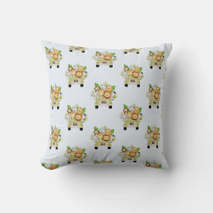 Cojín Decorativo Safari Animales: Bebé con amigos de la selva