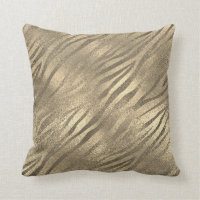 Safari Gold Zebra Piel animal Sepia Glass Metálico