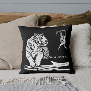 Cojín Decorativo Safari Gráfico Vida Silvestre Gran Felino Tigre B