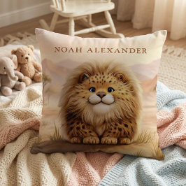 Cojín Decorativo Safari Personalizado de Niños Leopardo Esponjoso L