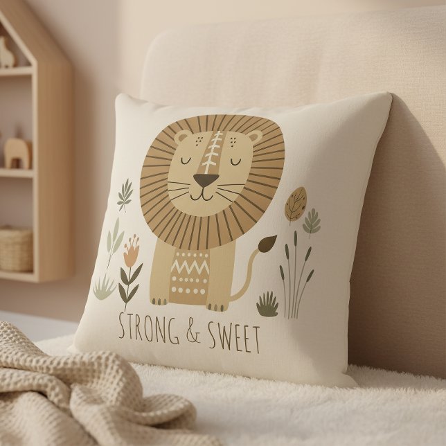 Cojín Decorativo Safari Portrait Lion Ivory ID1264 (Subido por el creador)