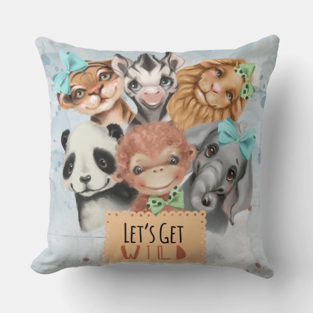 Cojín Decorativo Safari Wildone baby Blue (Anverso)