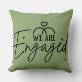 Cojín Decorativo Sage Green Engagement Announcement Decorative