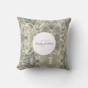 Cojín Decorativo Sage Green Floral Elegante