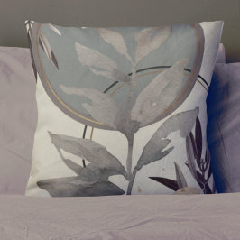 Cojín Decorativo Sage Green, Grey & Cream Artistic Watercolor