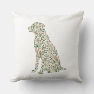 Cojín Decorativo Sage Green Labrador Retriever Wildflower Cottage