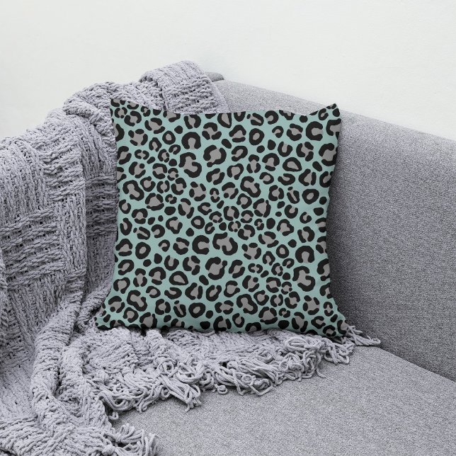 Cojín Decorativo Sage Green Leopard Pattern Girly Cheetah Print (Subido por el creador)