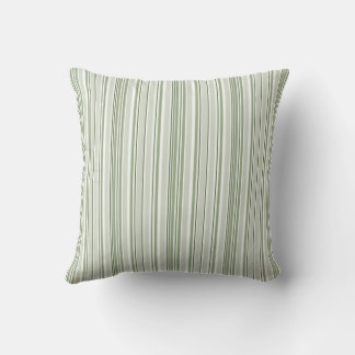 Cojín Decorativo Sage Green (Light, Medium, Dark) and White Stripes