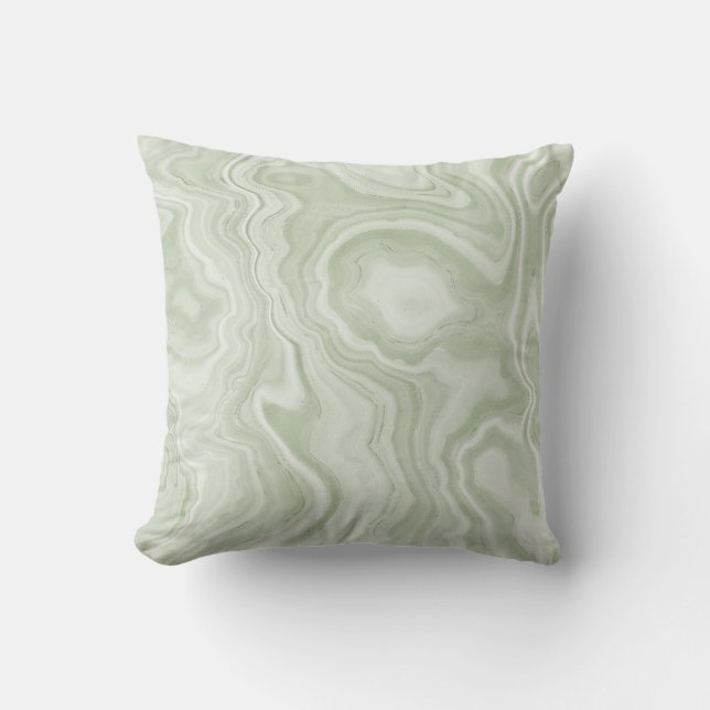 Cojín decorativo Sage Green Marble (Anverso)