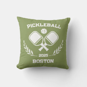 Cojín Decorativo Sage Green, Personalizado de Pickleball Boston 202