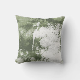 Cojín Decorativo Sage Olive Green Abstract Watercolor Texture