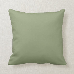 Cojín Decorativo Sage Verde Gris-Verde Elegante Color sólido neutro