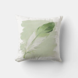 Cojín Decorativo Sage Verde Pluma Orgánico Moderno Japandi