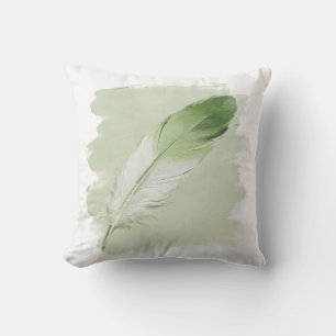 Cojín Decorativo Sage Verde Pluma Orgánico Moderno Japandi