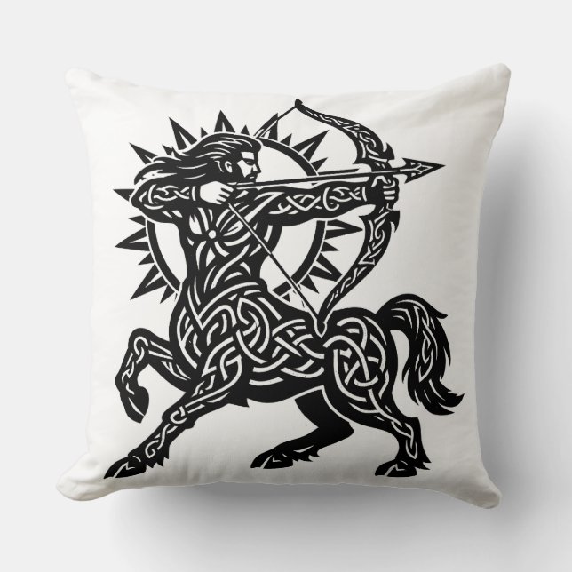 Cojín Decorativo Sagitario — El Arquero de BurnsInHell (Anverso)