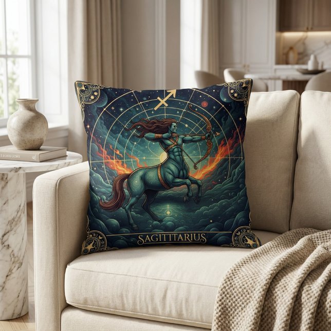 Cojín Decorativo Sagitario Zodiaco Celeste (Subido por el creador)