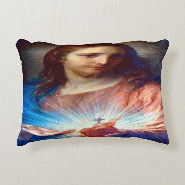 Cojín Decorativo Sagrado Corazón de Jesús (Anverso)