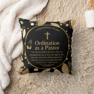 Cojín Decorativo Sagrado Pastor recién Ordenado Biblia Verse Person