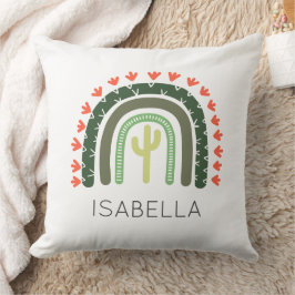 Cojín Decorativo Saguaro Cactus NOMBRE Naranja Arte del Desierto Mo