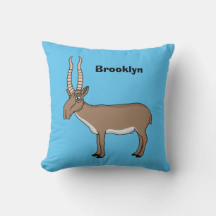 Cojín Decorativo Saiga antelope personalizado ilustracion