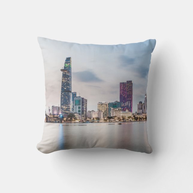 Cojín Decorativo Saigon (Ciudad Ho Chi Minh) HCMC Vietnam souvenir  (Anverso)
