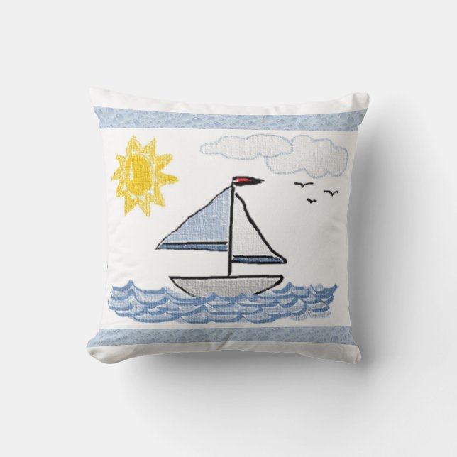Cojín Decorativo Sailboat Linen (Anverso)