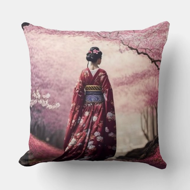 Cojín Decorativo Sakura Geisha (Anverso)