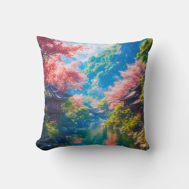 Cojín Decorativo Sakura Utsuru Seiryū  (Anverso)