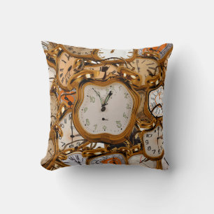 Cojín Decorativo Sala de espera de reloj de reloj en marcha de almo