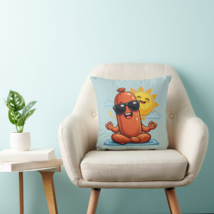 Cojín Decorativo Salchicha Yoga