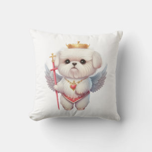 Cojín Decorativo Salchichas maltesas, amantes de los perros maltese