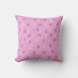 Cojín Decorativo Sale de las líneas de fondo morado blanco, almohad