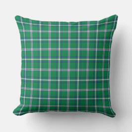 Cojín Decorativo Salem Green and White Plaid