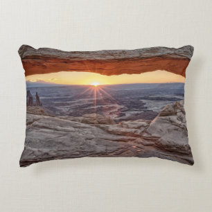 Cojín Decorativo Salida del sol en el arco del Mesa, parque